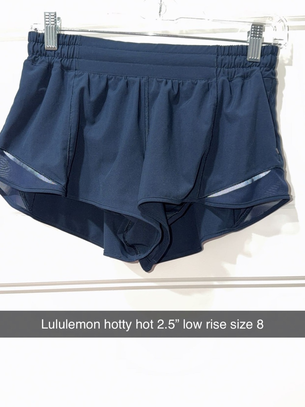lululemon athletica Hotty Hot 2.5" Low Rise Athletic Shorts - Navy Blue
